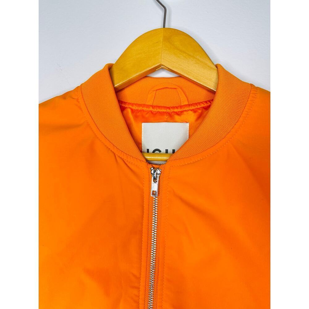Anthropologie ICHI IHELISO JA Bomber Jacket size 38 Orange Full zip unisex - Picture 4 of 13